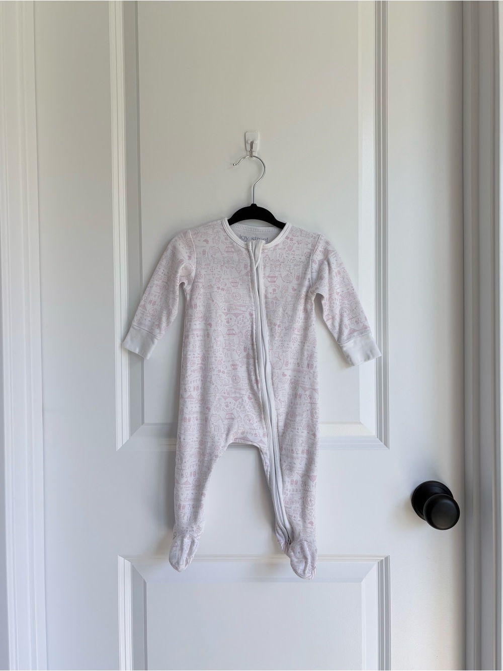 Joy Street Pink Boston Zip Baby Onesie